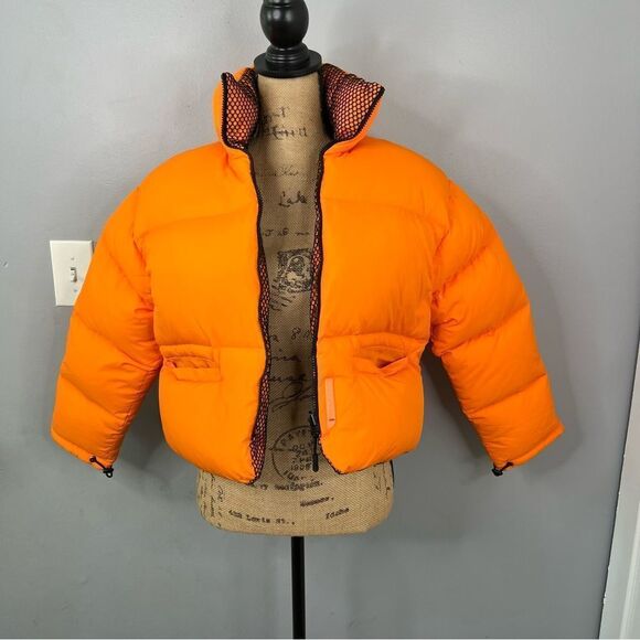 Sz S Connor McKnight ORANGE Reversible Quilted & Mesh Down Jacket NWOT$1275 MSRP - Picture 7 of 16